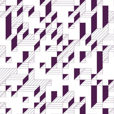 Edward Zajecs 2. Cubo 'nun 1971' deki uygulaması. Esasen 8 taştan oluşan bir Truchet fayans seti ve yerleştirme sanatı illüstrasyonu için kurallar 