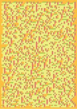 Edward Zajec 'in 1971' deki Il Cubo 'sunun uygulanması. Esasen 8 taştan oluşan bir Truchet fayans seti ve yerleştirme sanatı illüstrasyonu için kurallar