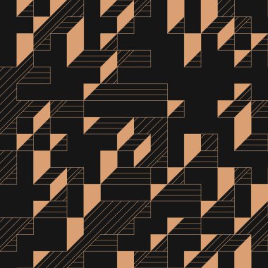 Edward Zajecs 2. Cubo 'nun 1971' deki uygulaması. Esasen 8 taştan oluşan bir Truchet fayans seti ve yerleştirme sanatı illüstrasyonu için kurallar 