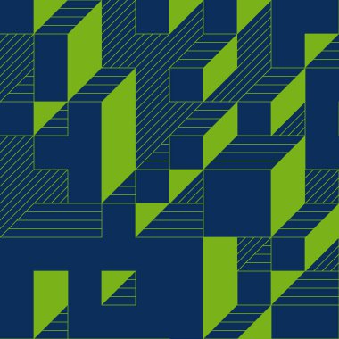 Edward Zajecs 2. Cubo 'nun 1971' deki uygulaması. Esasen 8 taştan oluşan bir Truchet fayans seti ve yerleştirme sanatı illüstrasyonu için kurallar 