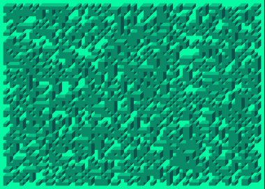 Edward Zajecs 2. Cubo 'nun 1971' deki uygulaması. Esasen 8 taştan oluşan bir Truchet fayans seti ve yerleştirme sanatı illüstrasyonu için kurallar 