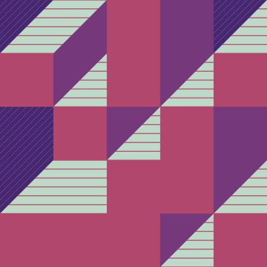 Edward Zajecs 2. Cubo 'nun 1971' deki uygulaması. Esasen 8 taştan oluşan bir Truchet fayans seti ve yerleştirme sanatı illüstrasyonu için kurallar 