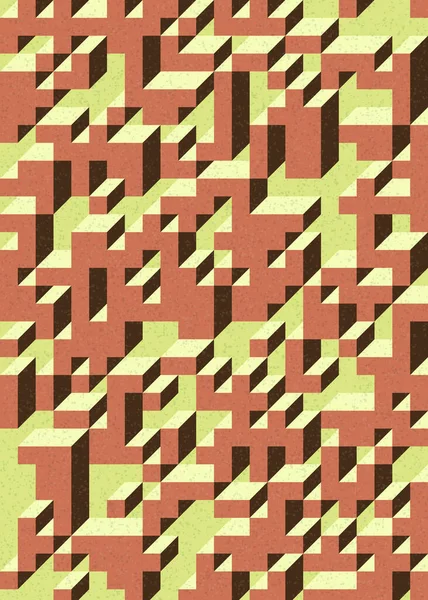 Abstract Geometric Background Implementation Edward Zajecs Cubo 1971 Essentially Truchet — стоковый вектор
