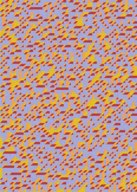 Soyut geometrik arkaplan. Edward Zajecs 2. Cubo 'nun 1971' deki uygulaması. Esasen 8 taştan oluşan bir Truchet fayans seti ve yerleştirme sanatı illüstrasyonu için kurallar 