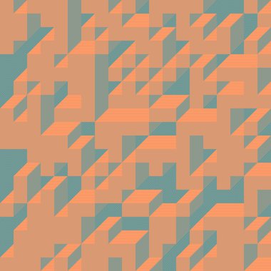 Edward Zajecs 2. Cubo 'nun 1971' deki uygulaması. Esasen 8 taştan oluşan bir Truchet fayans seti ve yerleştirme sanatı illüstrasyonu için kurallar 