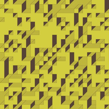 Edward Zajecs 2. Cubo 'nun 1971' deki uygulaması. Esasen 8 taştan oluşan bir Truchet fayans seti ve yerleştirme sanatı illüstrasyonu için kurallar 