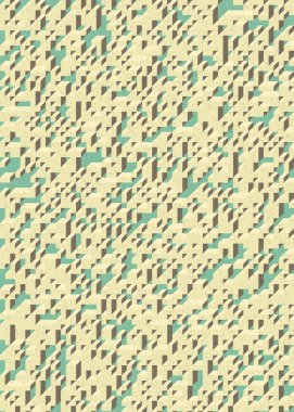 Soyut geometrik arkaplan. Edward Zajecs 2. Cubo 'nun 1971' deki uygulaması. Esasen 8 taştan oluşan bir Truchet fayans seti ve yerleştirme sanatı illüstrasyonu için kurallar 