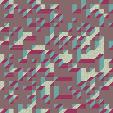 Edward Zajecs 2. Cubo 'nun 1971' deki uygulaması. Esasen 8 taştan oluşan bir Truchet fayans seti ve yerleştirme sanatı illüstrasyonu için kurallar 