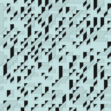 Edward Zajecs 2. Cubo 'nun 1971' deki uygulaması. Esasen 8 taştan oluşan bir Truchet fayans seti ve yerleştirme sanatı illüstrasyonu için kurallar 