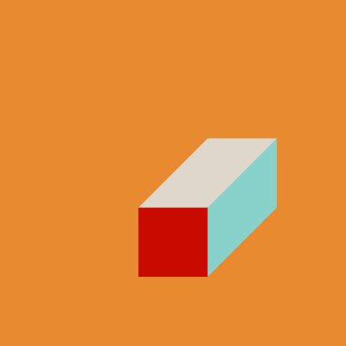 Soyut geometrik arkaplan. Edward Zajecs 2. Cubo 'nun 1971' deki uygulaması. Esasen 8 taştan oluşan bir Truchet fayans seti ve yerleştirme sanatı illüstrasyonu için kurallar 