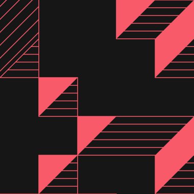 Edward Zajecs 2. Cubo 'nun 1971' deki uygulaması. Esasen 8 taştan oluşan bir Truchet fayans seti ve yerleştirme sanatı illüstrasyonu için kurallar 