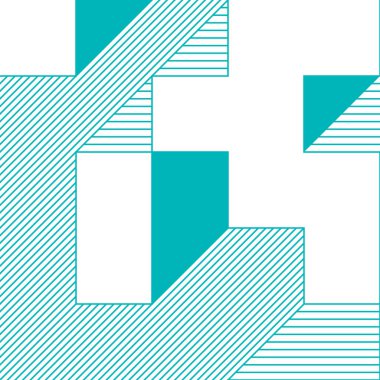 Edward Zajecs 2. Cubo 'nun 1971' deki uygulaması. Esasen 8 taştan oluşan bir Truchet fayans seti ve yerleştirme sanatı illüstrasyonu için kurallar 