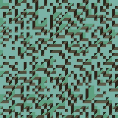 Edward Zajecs 2. Cubo 'nun 1971' deki uygulaması. Esasen 8 taştan oluşan bir Truchet fayans seti ve yerleştirme sanatı illüstrasyonu için kurallar  