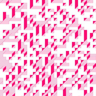 Edward Zajecs 2. Cubo 'nun 1971' deki uygulaması. Esasen 8 taştan oluşan bir Truchet fayans seti ve yerleştirme sanatı illüstrasyonu için kurallar 