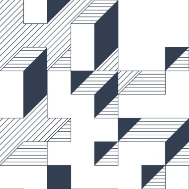 Edward Zajecs 2. Cubo 'nun 1971' deki uygulaması. Esasen 8 taştan oluşan bir Truchet fayans seti ve yerleştirme sanatı illüstrasyonu için kurallar 