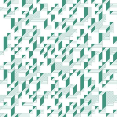 Edward Zajecs 2. Cubo 'nun 1971' deki uygulaması. Esasen 8 taştan oluşan bir Truchet fayans seti ve yerleştirme sanatı illüstrasyonu için kurallar 