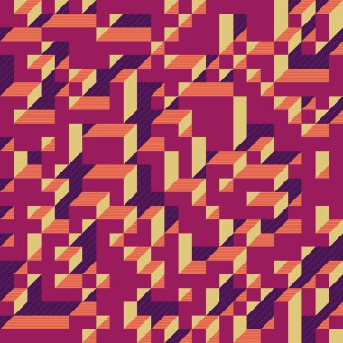 Edward Zajecs 2. Cubo 'nun 1971' deki uygulaması. Esasen 8 taştan oluşan bir Truchet fayans seti ve yerleştirme sanatı illüstrasyonu için kurallar 