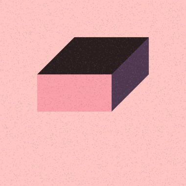 Soyut geometrik arkaplan. Edward Zajecs 2. Cubo 'nun 1971' deki uygulaması. Esasen 8 taştan oluşan bir Truchet fayans seti ve yerleştirme sanatı illüstrasyonu için kurallar 