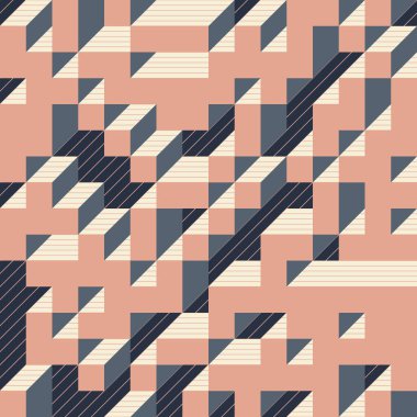 Edward Zajecs 2. Cubo 'nun 1971' deki uygulaması. Esasen 8 taştan oluşan bir Truchet fayans seti ve yerleştirme sanatı illüstrasyonu için kurallar  