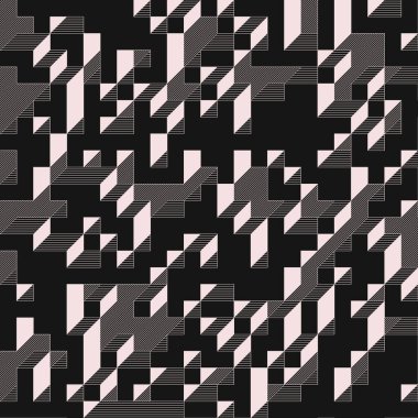 Edward Zajecs 2. Cubo 'nun 1971' deki uygulaması. Esasen 8 taştan oluşan bir Truchet fayans seti ve yerleştirme sanatı illüstrasyonu için kurallar 