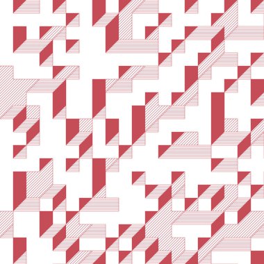 Edward Zajecs 2. Cubo 'nun 1971' deki uygulaması. Esasen 8 taştan oluşan bir Truchet fayans seti ve yerleştirme sanatı illüstrasyonu için kurallar 