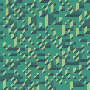 Edward Zajecs 2. Cubo 'nun 1971' deki uygulaması. Esasen 8 taştan oluşan bir Truchet fayans seti ve yerleştirme sanatı illüstrasyonu için kurallar 