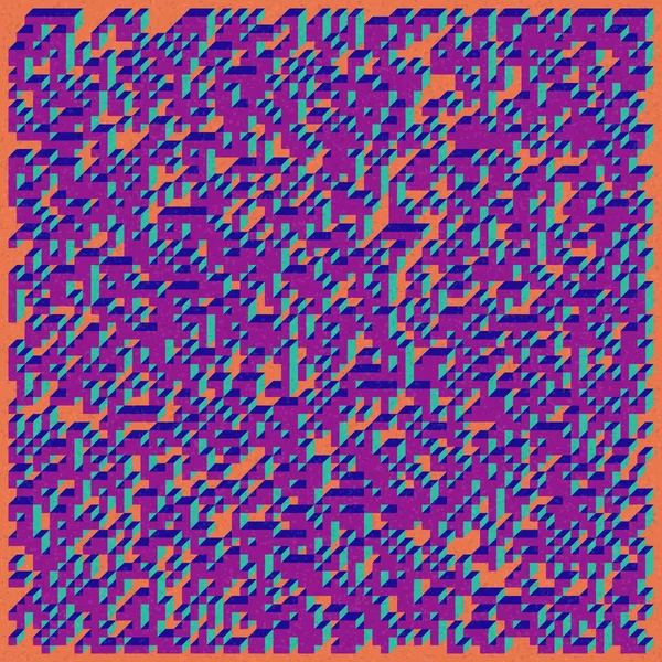 Soyut geometrik arkaplan. Edward Zajecs 2. Cubo 'nun 1971' deki uygulaması. Esasen 8 taştan oluşan bir Truchet fayans seti ve yerleştirme sanatı illüstrasyonu için kurallar 