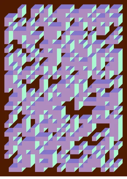 Implementação Cubo Edward Zajec Partir 1971 Essencialmente Conjunto Azulejos Truchet —  Vetores de Stock