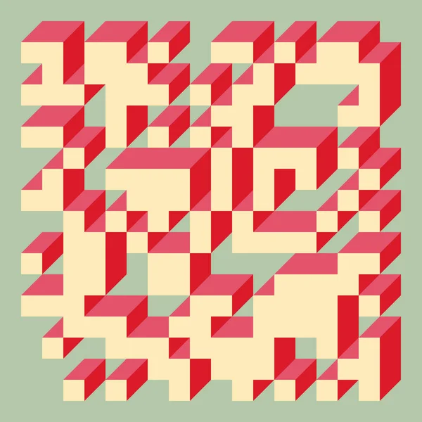 Fundo Geométrico Abstrato Implementação Edward Zajecs Cubo 1971 Essencialmente Conjunto — Vetor de Stock