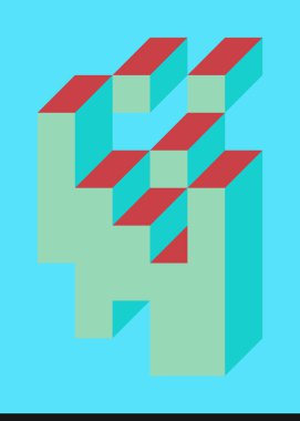 Edward Zajecs 2. Cubo 'nun 1971' deki uygulaması. Esasen 8 taştan oluşan bir Truchet fayans seti ve yerleştirme sanatı illüstrasyonu için kurallar  