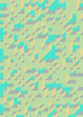 Edward Zajecs 2. Cubo 'nun 1971' deki uygulaması. Esasen 8 taştan oluşan bir Truchet fayans seti ve yerleştirme sanatı illüstrasyonu için kurallar 