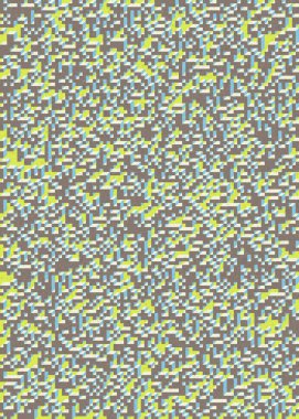 Edward Zajecs 2. Cubo 'nun 1971' deki uygulaması. Esasen 8 taştan oluşan bir Truchet fayans seti ve yerleştirme sanatı illüstrasyonu için kurallar  