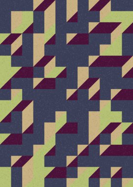 Edward Zajecs 2. Cubo 'nun 1971' deki uygulaması. Esasen 8 taştan oluşan bir Truchet fayans seti ve yerleştirme sanatı illüstrasyonu için kurallar 