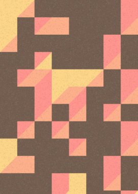 Edward Zajecs 2. Cubo 'nun 1971' deki uygulaması. Esasen 8 taştan oluşan bir Truchet fayans seti ve yerleştirme sanatı illüstrasyonu için kurallar 