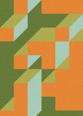 Edward Zajecs 2. Cubo 'nun 1971' deki uygulaması. Esasen 8 taştan oluşan bir Truchet fayans seti ve yerleştirme sanatı illüstrasyonu için kurallar 