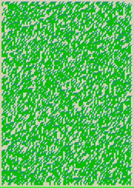 Edward Zajecs 2. Cubo 'nun 1971' deki uygulaması. Esasen 8 taştan oluşan bir Truchet fayans seti ve yerleştirme sanatı illüstrasyonu için kurallar  