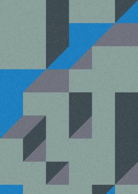 Edward Zajecs 2. Cubo 'nun 1971' deki uygulaması. Esasen 8 taştan oluşan bir Truchet fayans seti ve yerleştirme sanatı illüstrasyonu için kurallar  