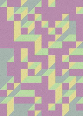 Edward Zajecs 2. Cubo 'nun 1971' deki uygulaması. Esasen 8 taştan oluşan bir Truchet fayans seti ve yerleştirme sanatı illüstrasyonu için kurallar 