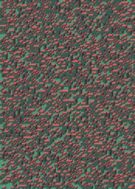 Edward Zajecs 2. Cubo 'nun 1971' deki uygulaması. Esasen 8 taştan oluşan bir Truchet fayans seti ve yerleştirme sanatı illüstrasyonu için kurallar 