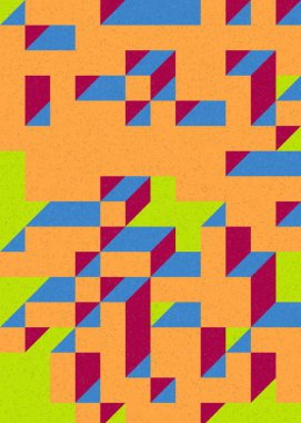 Edward Zajecs 2. Cubo 'nun 1971' deki uygulaması. Esasen 8 taştan oluşan bir Truchet fayans seti ve yerleştirme sanatı illüstrasyonu için kurallar 