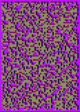 Edward Zajecs 2. Cubo 'nun 1971' deki uygulaması. Esasen 8 taştan oluşan bir Truchet fayans seti ve yerleştirme sanatı illüstrasyonu için kurallar  