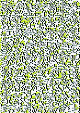 Edward Zajecs 2. Cubo 'nun 1971' deki uygulaması. Esasen 8 taştan oluşan bir Truchet fayans seti ve yerleştirme sanatı illüstrasyonu için kurallar 