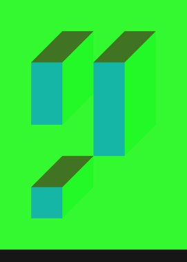 Edward Zajecs 2. Cubo 'nun 1971' deki uygulaması. Esasen 8 taştan oluşan bir Truchet fayans seti ve yerleştirme sanatı illüstrasyonu için kurallar 