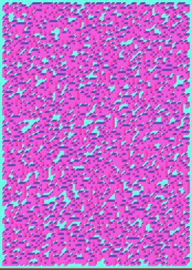 Edward Zajecs 2. Cubo 'nun 1971' deki uygulaması. Esasen 8 taştan oluşan bir Truchet fayans seti ve yerleştirme sanatı illüstrasyonu için kurallar 