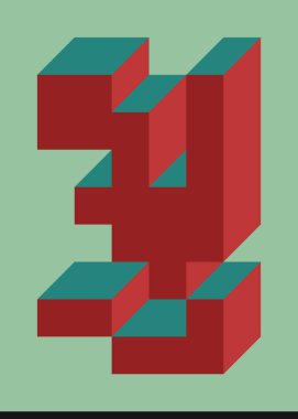 Edward Zajecs 2. Cubo 'nun 1971' deki uygulaması. Esasen 8 taştan oluşan bir Truchet fayans seti ve yerleştirme sanatı illüstrasyonu için kurallar 