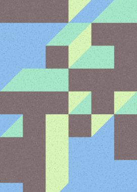 Edward Zajecs 2. Cubo 'nun 1971' deki uygulaması. Esasen 8 taştan oluşan bir Truchet fayans seti ve yerleştirme sanatı illüstrasyonu için kurallar 