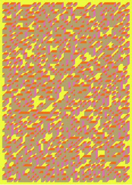 Edward Zajecs 2. Cubo 'nun 1971' deki uygulaması. Esasen 8 taştan oluşan bir Truchet fayans seti ve yerleştirme sanatı illüstrasyonu için kurallar 