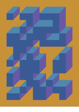 Edward Zajecs 2. Cubo 'nun 1971' deki uygulaması. Esasen 8 taştan oluşan bir Truchet fayans seti ve yerleştirme sanatı illüstrasyonu için kurallar  