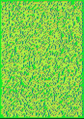 Edward Zajecs 2. Cubo 'nun 1971' deki uygulaması. Esasen 8 taştan oluşan bir Truchet fayans seti ve yerleştirme sanatı illüstrasyonu için kurallar  