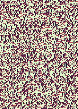 Edward Zajecs 2. Cubo 'nun 1971' deki uygulaması. Esasen 8 taştan oluşan bir Truchet fayans seti ve yerleştirme sanatı illüstrasyonu için kurallar 